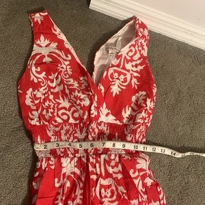 Merona sundress cross straps- fully lined red & white